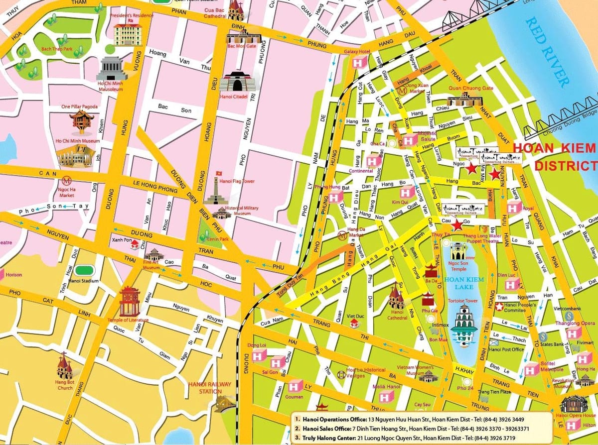 hanoi ferðaþjónusta kort