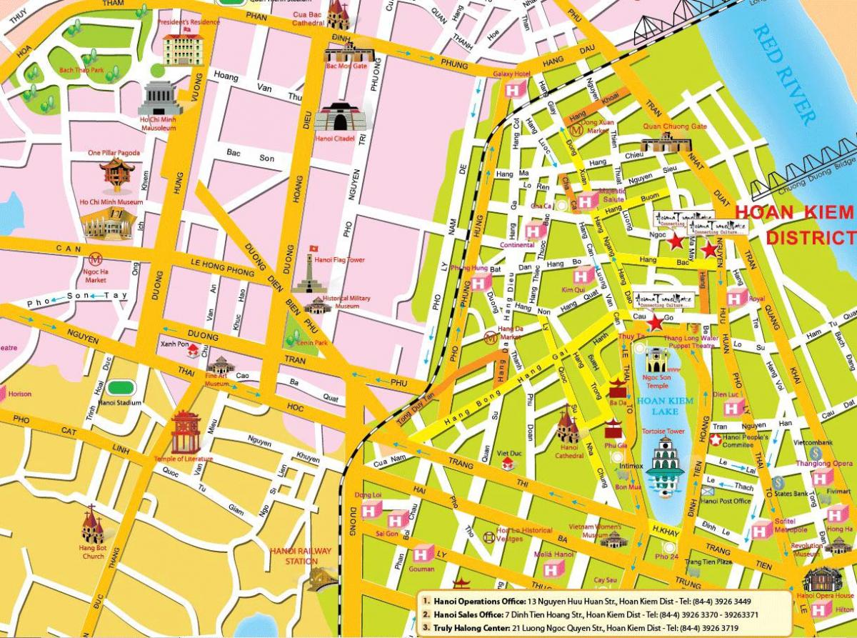 hanoi ferðaþjónusta kort