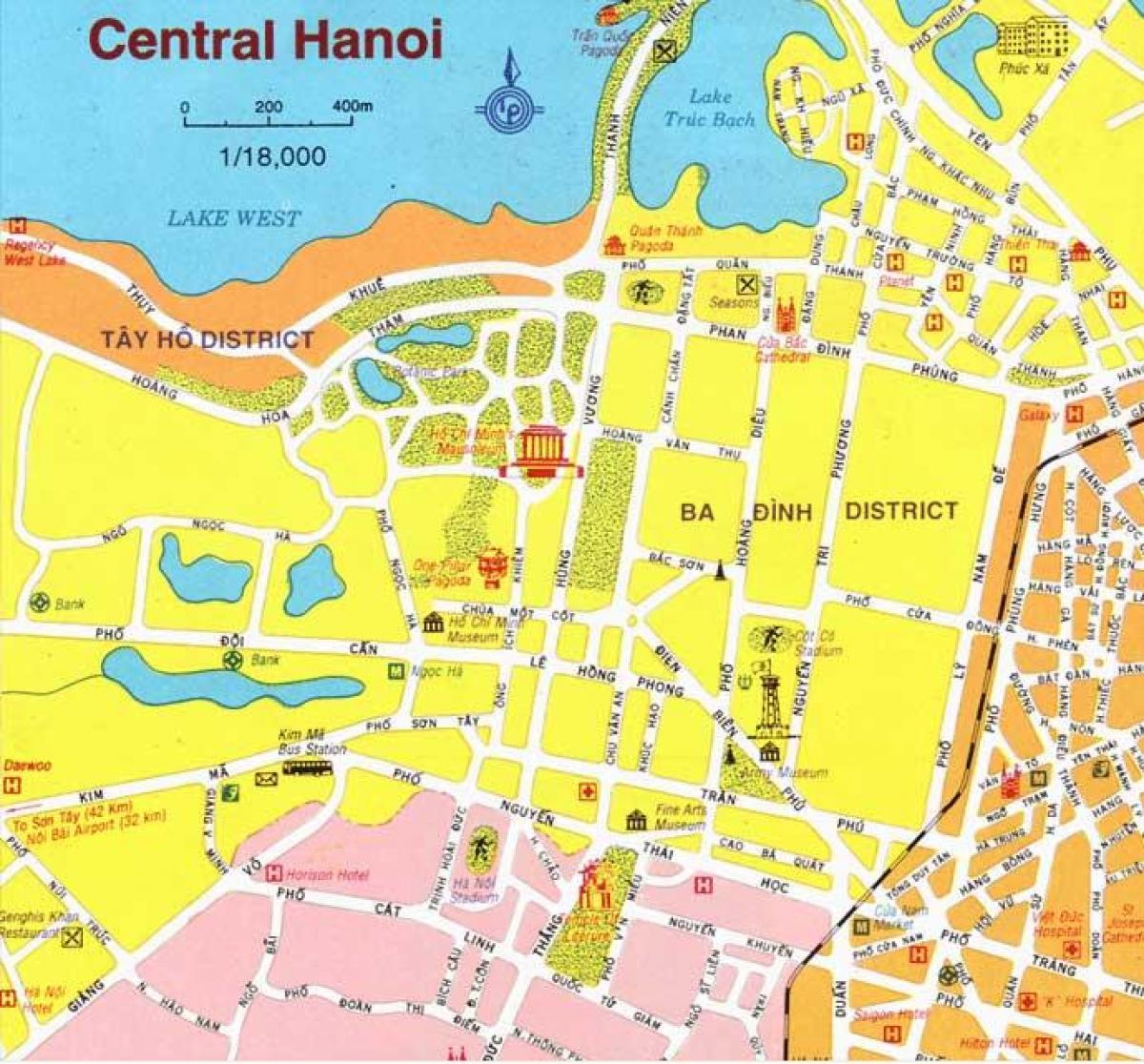 kort af hanoi city center