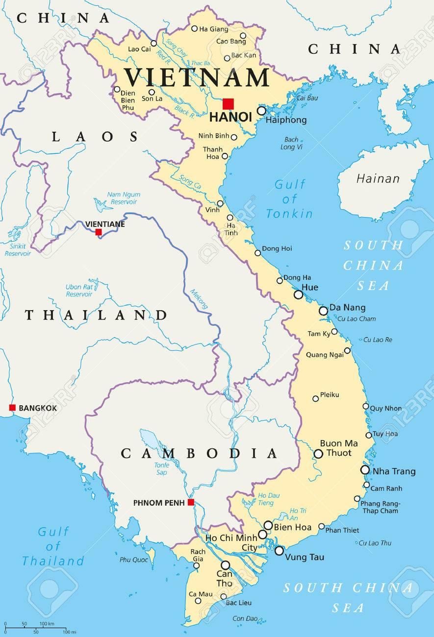 hanoi kort með staðsetningu