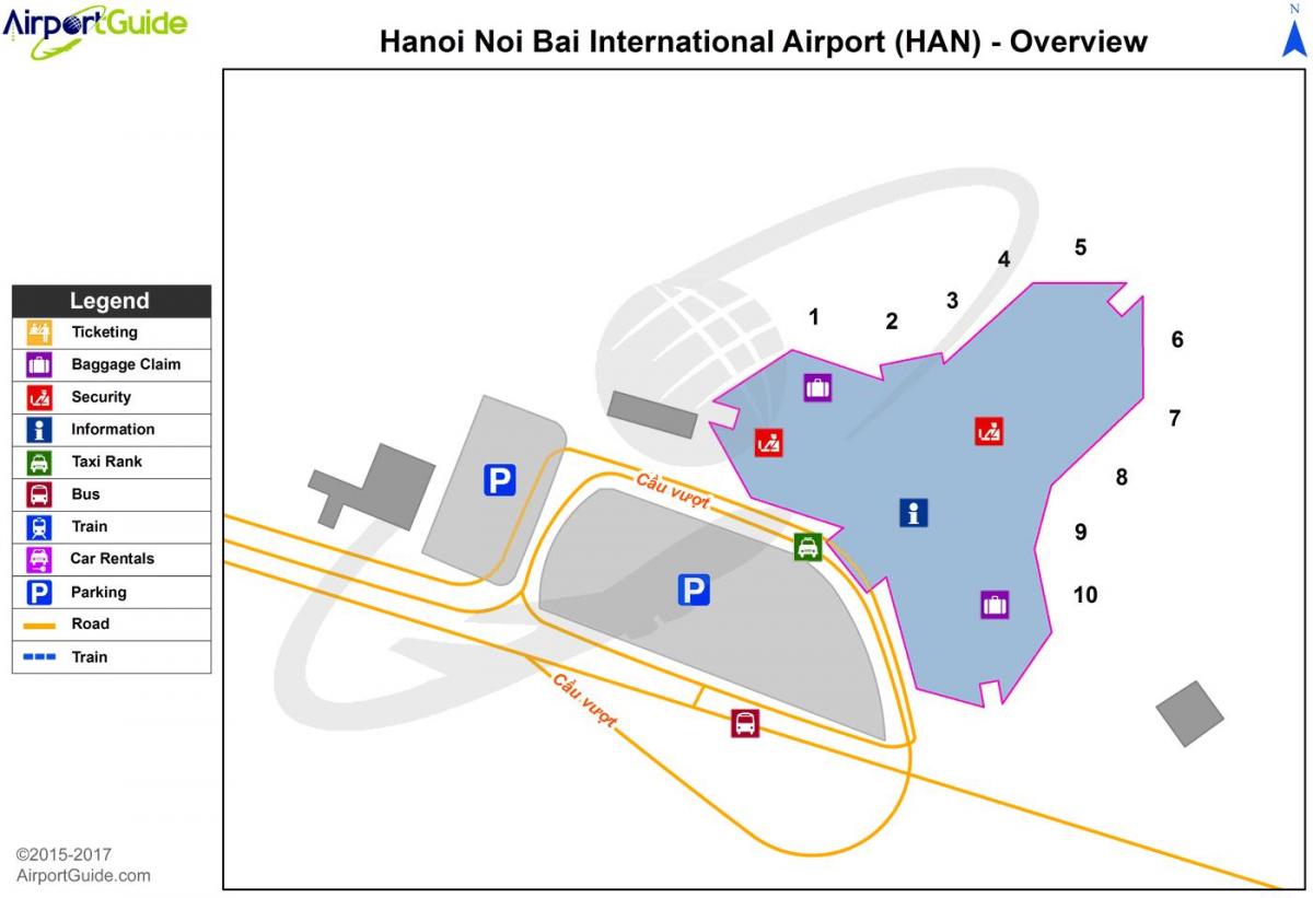 hanoi alþjóðlegur flugvöllur kort