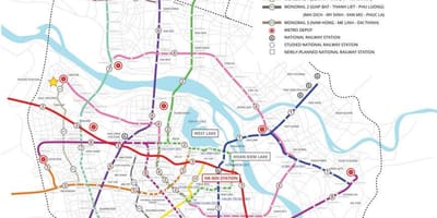 Kort af hanoi metro